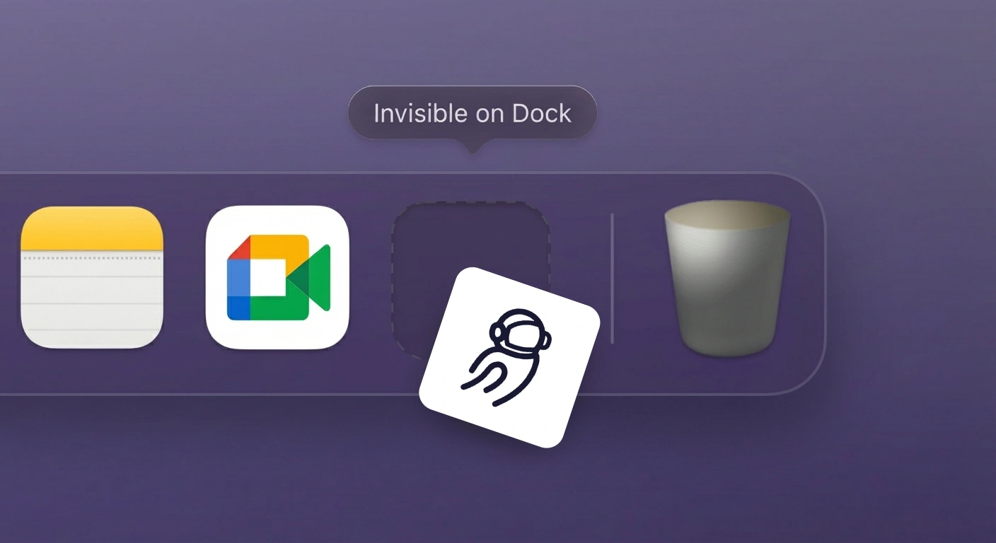 Invisible on Dock