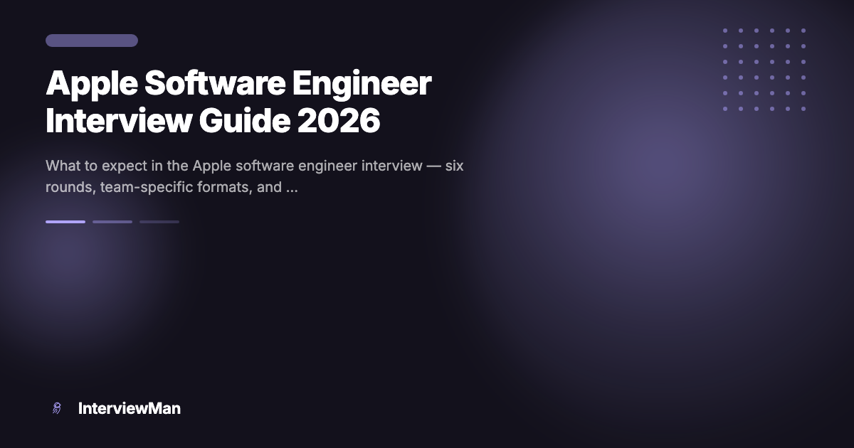 Apple Software Engineer Interview Guide 2026 - Guides | InterviewMan Blog