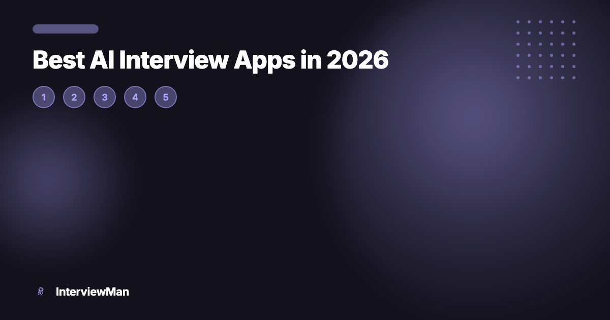 Best AI Interview Apps in 2026 - Roundups | InterviewMan Blog