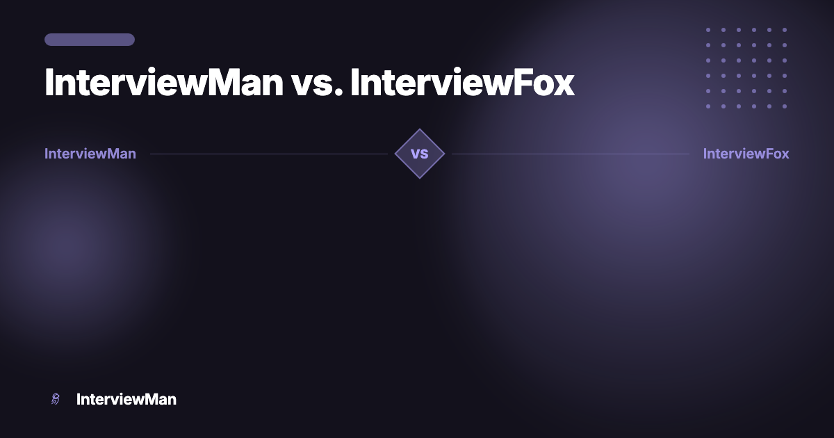 InterviewMan vs. InterviewFox - Comparisons | InterviewMan Blog
