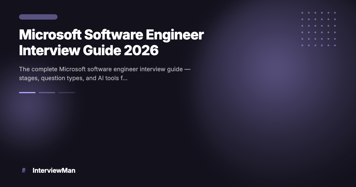 Microsoft Software Engineer Interview Guide 2026 - Guides | InterviewMan Blog