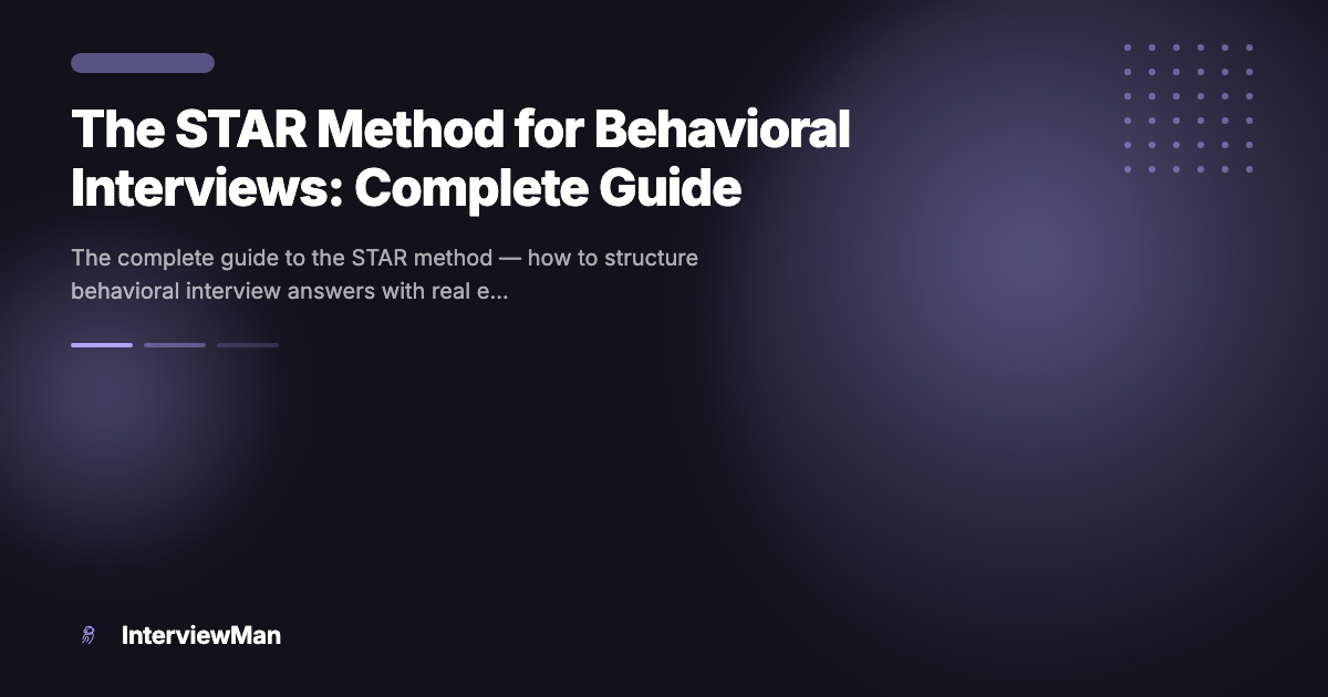 The STAR Method for Behavioral Interviews: Complete Guide - Guides | InterviewMan Blog