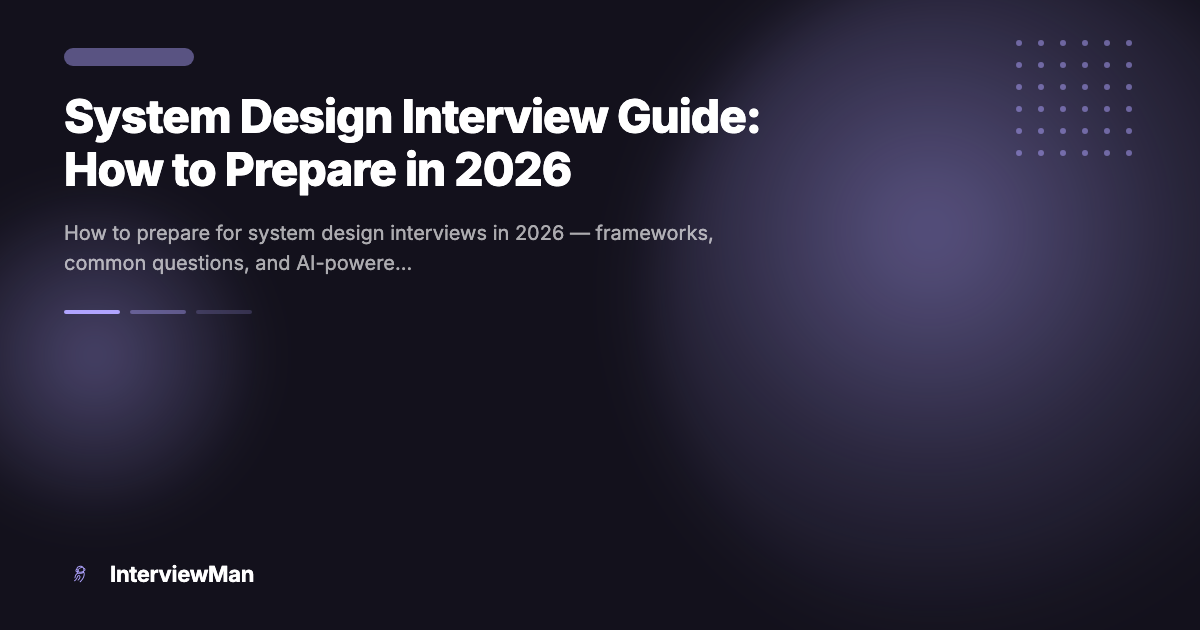 System Design Interview Guide: How to Prepare in 2026 - Guides | InterviewMan Blog