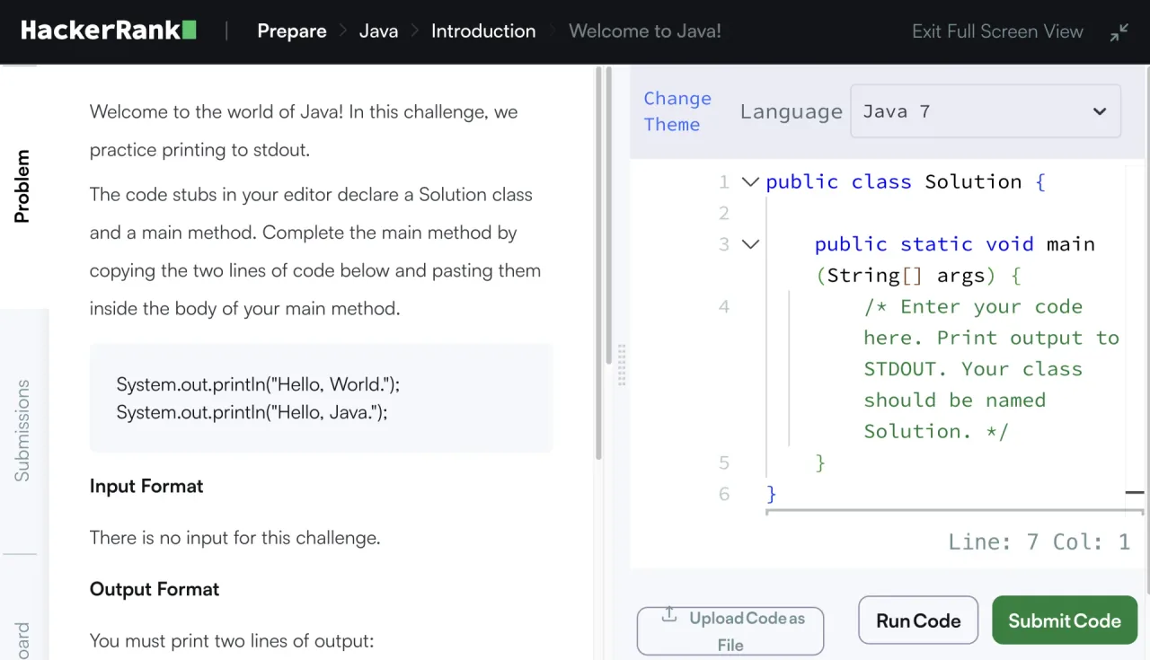 HackerRank coding challenge shared in Google Meet
